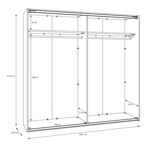 Szafa ubraniowa 220 cm Kolor Piaskowy